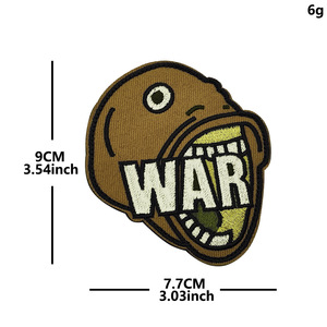 Parche Bordado de Morale con Diseño de Casco de Guerrero con un Ojo Destrozado, Listo para Enviar, para Mochilas Tácticas y Gorras - Product Image 6
