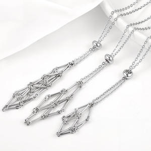 Collier ajustable plaqué or 18 carats en acier inoxydable, support de pendentif <span class=keywords><strong>vide</strong></span> pour pierre de cristal, bijoux DIY, vente en gros - Product Image 4