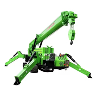 Mini-grue araignée télescopique hydraulique diesel pour intérieur et extérieur, capacité 12 tonnes, hauteur de levage 24,5 m