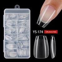 OEM 120/552 pièces/boîte embouts d'ongles ultra-minces sans couture vente à chaud XXS embouts d'ongles en gel semi-mat pour logo sans doigts
