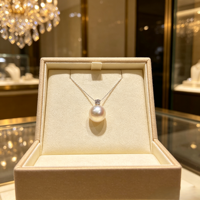 Collier Diana personnalisé en perles, bijoux de luxe, pendentif en perle blanche d'eau douce, accessoire élégant pour mariage