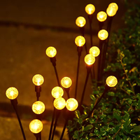 Guirlande de flash solaire à LED étanche IP65 Éclairage paysager extérieur Éclairage décoratif Lumière de jardin 2700K Lumière blanche chaude douce