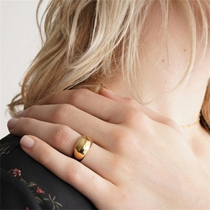 EManco 18K PVD 금도금 스테인레스 스틸 청키 서클 링 다용도 간단한 패션 파티 쥬얼리 - Product Image 2