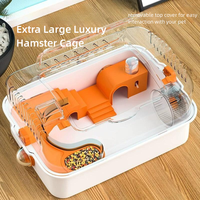Nouvelle arrivage de fournitures pour petits animaux Bouteille d'eau gratuite Roue d'exercice Cacher la maison pour jouer aux hamsters avec petite cage pour hamster