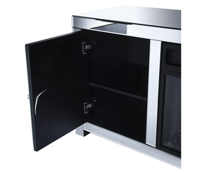 Luxury 2 Door Crystal Mirror Crushed Diamond Insert Fireplace Surround <strong>Electric</strong> <strong>Fire</strong> <strong>TV</strong> <strong>Stand</strong> for Farmhouse Bedroom Living Room - Product Image 6
