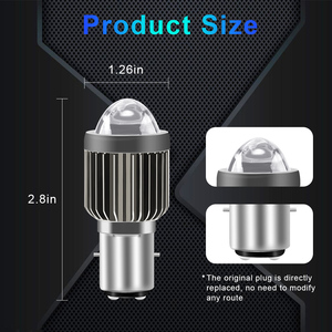 Lampadine LED per Fari Moto Kaidengzhe <span class=keywords><strong>H4</strong></span> BA20D P15D 12V, Fascio Alto/Basso in Alluminio 15W, Ricambio per Fari Moto - Product Image 2