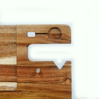 Grosir Nature Acacia dudukan kunci ponsel kayu, dompet dudukan pengatur jam tangan