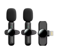 Micrófono Lavalier inalámbrico portátil para grabación de audio/video Mini micrófono omnidireccional para IPhone/iPad/Android/Xiaomi/Samsung