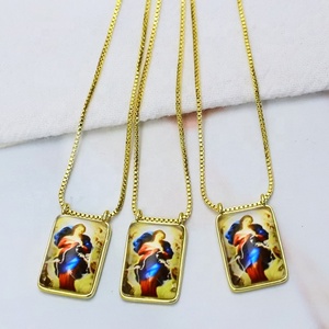 ของขวัญวันเกิด เครื่องประดับทองชุบ 18K จี้พระแม่มารี สร้อยคอแฟชั่นสำหรับผู้หญิงและผู้ชาย - Product Image 4