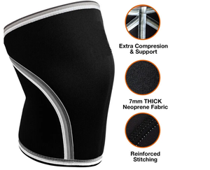7Mm Zwart Unisex Neopreen Knie Mouw Fitness Krachttraining Ondersteuning Steun Flexibele Bescherming Voor Training Elleboog-En Kniebeschermers - Product Image 5