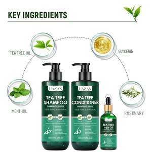 Perawatan Rambut Minyak Pohon Teh Alami Grosir Set Minyak Pohon Teh Mint Rosemary Anti Kerontokan Penghilang Ketombe Pereda Gatal - Product Image 5