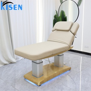 KISEN Cama de Masaje Eléctrica de Lujo con 4 Motores, Camilla de Estética Personalizada para Salón, Silla de Spa con LED - Product Image 2