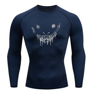 T-shirt de sport à manches longues pour homme, à séchage rapide, à compression athlétique, à haute élasticité, ajusté, pour la salle de sport, la course à pied, <span class=keywords><strong>le</strong></span> basketball, les sports - Product Image 1