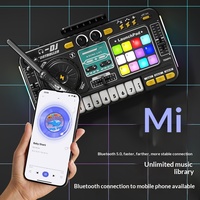 Jouet musical électronique multifonctionnel en plastique pour enfants, 6 pièces, avec microphone et batterie et percussions