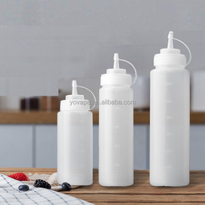 Distributeurs sans BPA pour <span class=keywords><strong>sauce</strong></span> BBQ au <span class=keywords><strong>ketchup</strong></span> et à la <span class=keywords><strong>moutarde</strong></span> 240ml 8 oz 12 oz 16oz Bouteille à presser en plastique pour condiment avec bouchon torsadé - Product Image 6