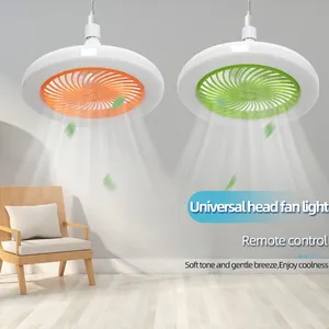 Ventilateur de tête universel haute luminosité 3000-10000K ventilateur de plafond domestique à contrôle intelligent avec lumière