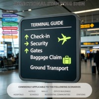 Signalisation directionnelle LED personnalisée multicolore pour centres commerciaux, bureaux, propriétés et parcs industriels