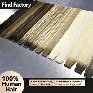 Extensions de cheveux 100 % naturels Genius Weft, tissées à la main, qualité 15A, longues, teintables, de 18 à 22 pouces, pour la vente en gros - Product Image 1