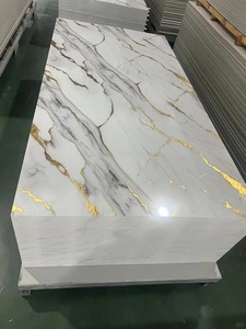 Panneau mural en <span class=keywords><strong>PVC</strong></span> UV imitation marbre, <span class=keywords><strong>auto</strong></span>-adhésif, antidérapant, haute brillance, imperméable, ignifuge, avec service <span class=keywords><strong>de</strong></span> découpe - Product Image 4