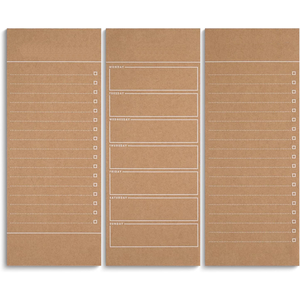 Bloc de notas de Planificador de papel Kraft con impresión a pedido de diseño personalizado, lista de tareas con Bloc de notas magnético para nevera grande de comestibles - Product Image 4