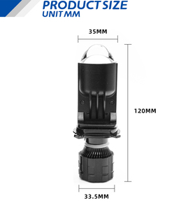 Proyektor Mini H4 Canbus 72W 7200LM Lampu Sorot Tinggi/Rendah untuk Sepeda Motor, Lampu Depan LED dengan Lensa Proyektor LED, Luz LED H4 - Product Image 2