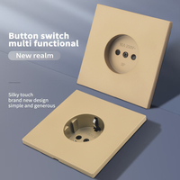 WESA Enchufe de Pared 16A con 1 Tomacorriente, Diseño Moderno de Lujo, Regleta Eléctrica Europea