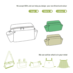 Di alta qualità personalizzabile moda passeggino Organizer borsa tracolla pannolino portaoggetti senza disordine passeggino organizzazione - Product Image 2