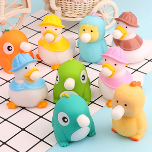 ของเล่นบีบคลายเครียดรูปสัตว์ตลกๆ เป่าฟองสบู่ บรรเทาความเครียด - Product Image 1