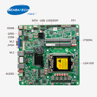 Carte mère Lga 1200 Itx avec jeu de puces H410 DDR4 double HD-MI 8USB SATA3.0 M.2 12-19V carte mère industrielle intégrée
