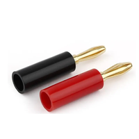 Konektor Steker Pisang Berlapis Emas 4mm untuk Kit Konektor Terminal Adaptor Speaker Audio Video