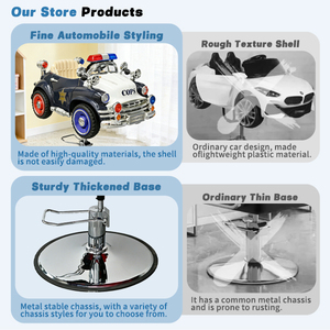 เก้าอี้ตัดผมเด็กแบบหรูหรา รูปทรงรถตำรวจ พร้อมฟังก์ชั่นเล่นเพลง สำหรับร้านตัดผมเด็ก - Product Image 4