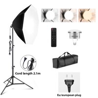 Boîte à lumière LED universelle 8 angles 70CM pour kit de studio photo Softbox, télécommande, trois températures de couleur, boîte de photographie