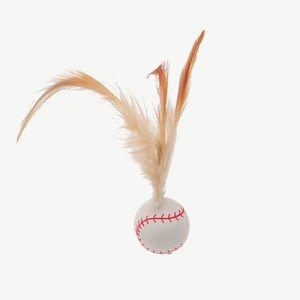 Cat Ball Feather Bouncy Toys <b>Bite</b> Resistant Natural Rubber Pet Interactive Cat Play Fun - Product Image 3