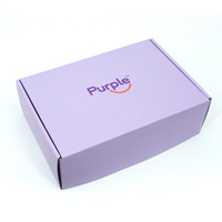 Boîte de papier cadeau beauté violette avec impression personnalisée et logo personnalisé boîtes d'emballage cosmétique boîte d'expédition avec insert