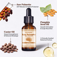 Serum Kepadatan Minyak Biji Labu & Ekstrak Saw Palmetto untuk Pertumbuhan Rambut 10X Lebih Ampuh Perawatan Kulit Kepala Terarah dengan Campuran Minyak Jarak