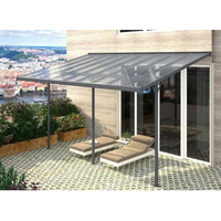 Pavillon extérieur de luxe moderne avec auvent extérieur à cadre en aluminium facile à assembler