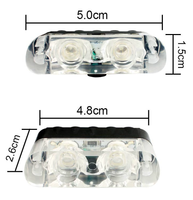 LED-Blitz warnleuchte mit einem bis vier Kühlergrill und kabel gebundener Fernbedienung 2LED * 4 Clip Zubehör