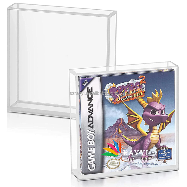 RAY YI factory made Game Boy Advance Acrylic Nintendo Gameboy Advance GBA Game Box Display Case for Retro Video Game
