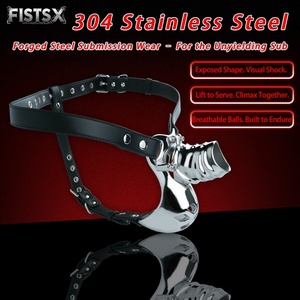 ปลอกครอบอวัยวะเพศชายแบบเปิดโล่ง FISTSX สายรัดอวัยวะเพศชายแบบโลหะ ปลอกครอบอวัยวะเพศชาย อุปกรณ์เสริมอวัยวะเพศชาย อุปกรณ์รักษาพรหมจรรย์ชาย ของเล่นทางเพศ - Product Image 5