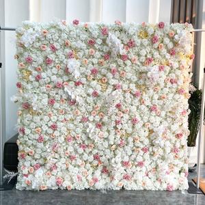 Versátil Panel de Flores Artificiales Enrollable 3D 5D de 8 pies x 8 pies para Decoración de Fondo en Bodas, Fiestas y Eventos - Product Image 5