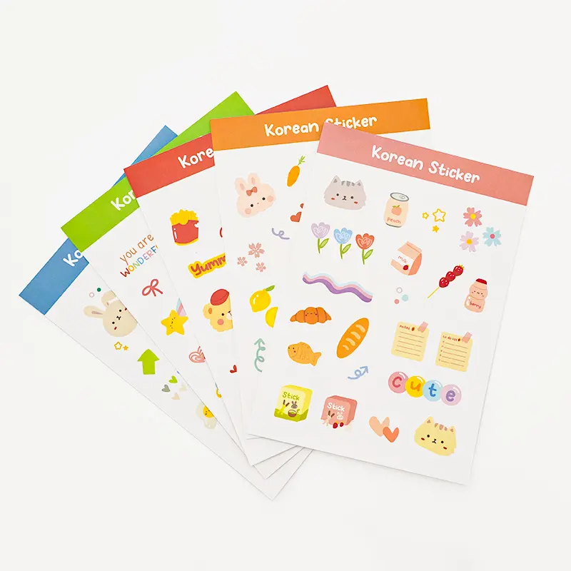 Boa Qualidade Marca Personalizada Jornal Transparente Plástico Fosco Printable Food Sticker Folha Para Cozinha