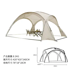 OEM ODM Pop Up Camping Tent Seaside Sun Protection Steel Wire Foldable Beach Shade Cot Tent