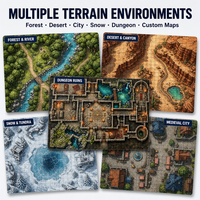 Alas Permainan TTRPG, Alas Meja Permainan RPG, Alas Grid RPG, Kain Mikro Tenun Anti Silau, Karet Anti Selip, Alas Peta Dungeon