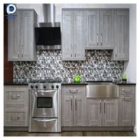 Ensemble d'armoires de cuisine en bois laqué en forme de L, design moderne, Prima Free Design, pour appartement, fabriqué en Chine
