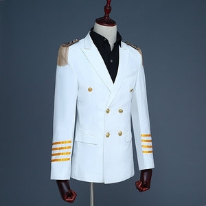 <span class=keywords><strong>Traje</strong></span> de capitán MQ14 para Hombre, chaqueta ajustada, trajes de boda, color blanco, <span class=keywords><strong>azul</strong></span> <span class=keywords><strong>marino</strong></span>, último diseño de abrigo, 2022 - Product Image 5
