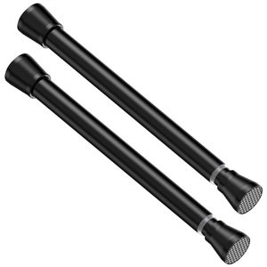 Tringle à rideau de douche extensible en acier inoxydable sans perçage, réglable, à tension par ressort, accessoires pour salle de bain - Product Image 1