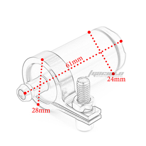 אביזרים לאופנוע בלם אחורי נוזל מיכל שמן גביע מאגר לכסות אלומיניום cnc עבור אוניברסלי - Product Image 6