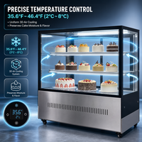Vitrine réfrigérée sur mesure pour desserts, intégrée aux comptoirs de traiteur 35.6-46.4 ° F
