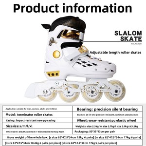 Ensemble complet de patins à roulettes pour adultes, enfants, débutants et professionnels, tissus en microfibre, modèle Terminator-Ice, patins en ligne - Product Image 3