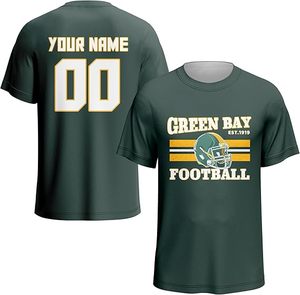 卸売マイアミニューヨークフットボールジャージーカスタム半袖フットボールジャージー名番号Tシャツゲーム日服 - Product Image 2